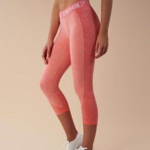 Gymshark flex cropped leggings, peach
